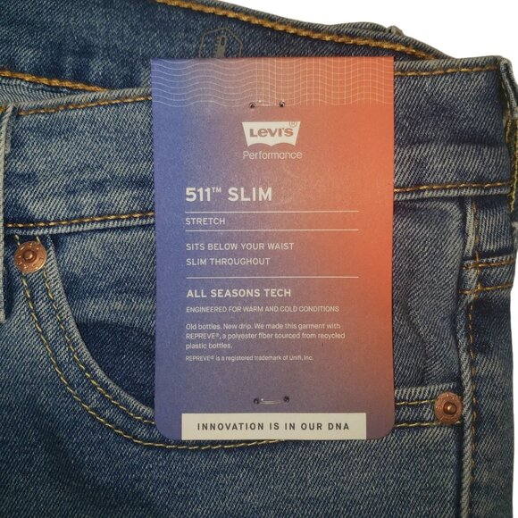 Levi's 511 Slim Stretch Jeans, size 31 x 34, NWT brand new with tags - Picture 4 of 5